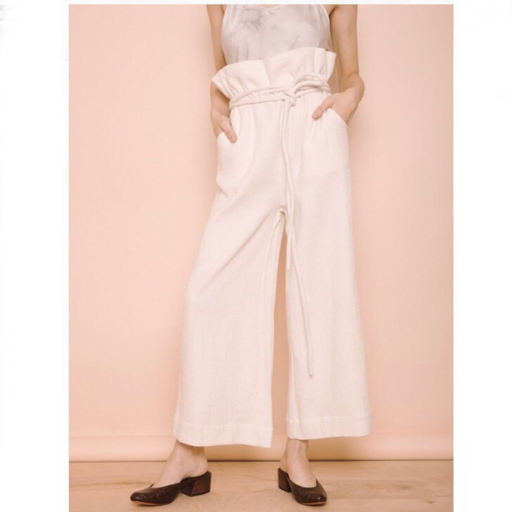 Ajaie Alaie tempo paperbag waist wide leg pants